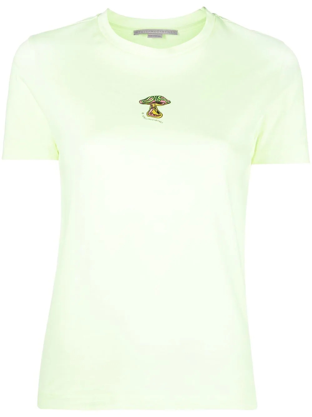 mushroom embroidery round-neck T-shirt - 1