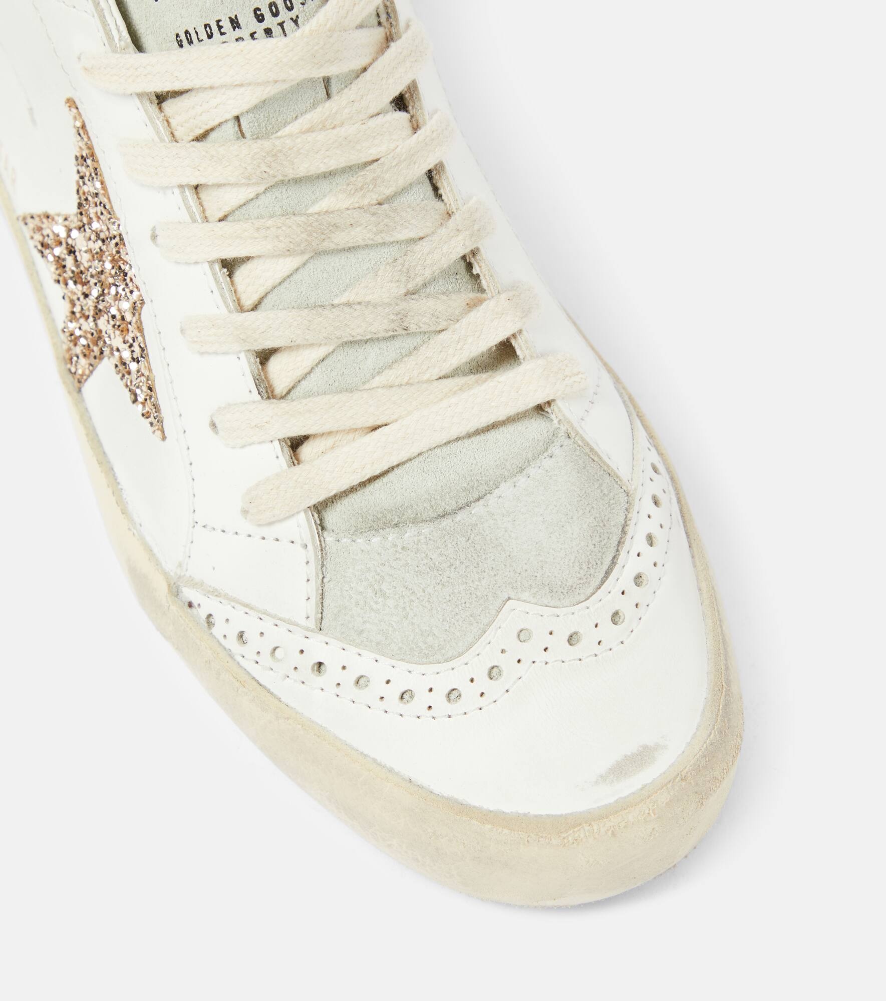 Mid Star glitter leather sneakers - 6