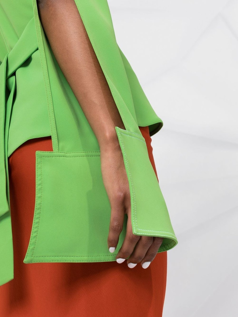 oversized cuffs ruched shirt 5