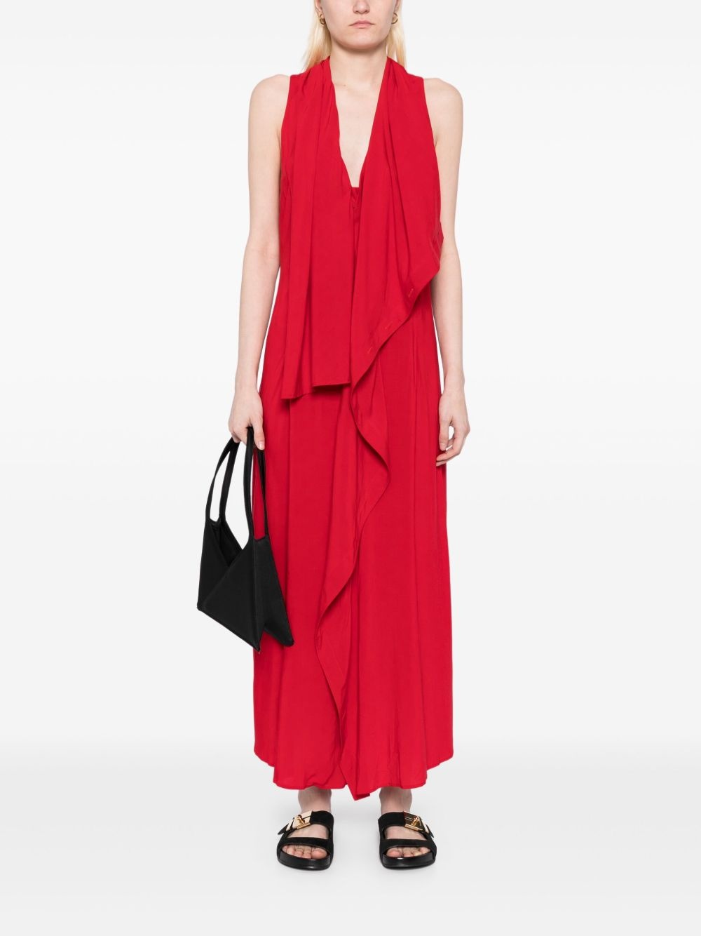 Ry Lawn long draped sleeveless dress - 2