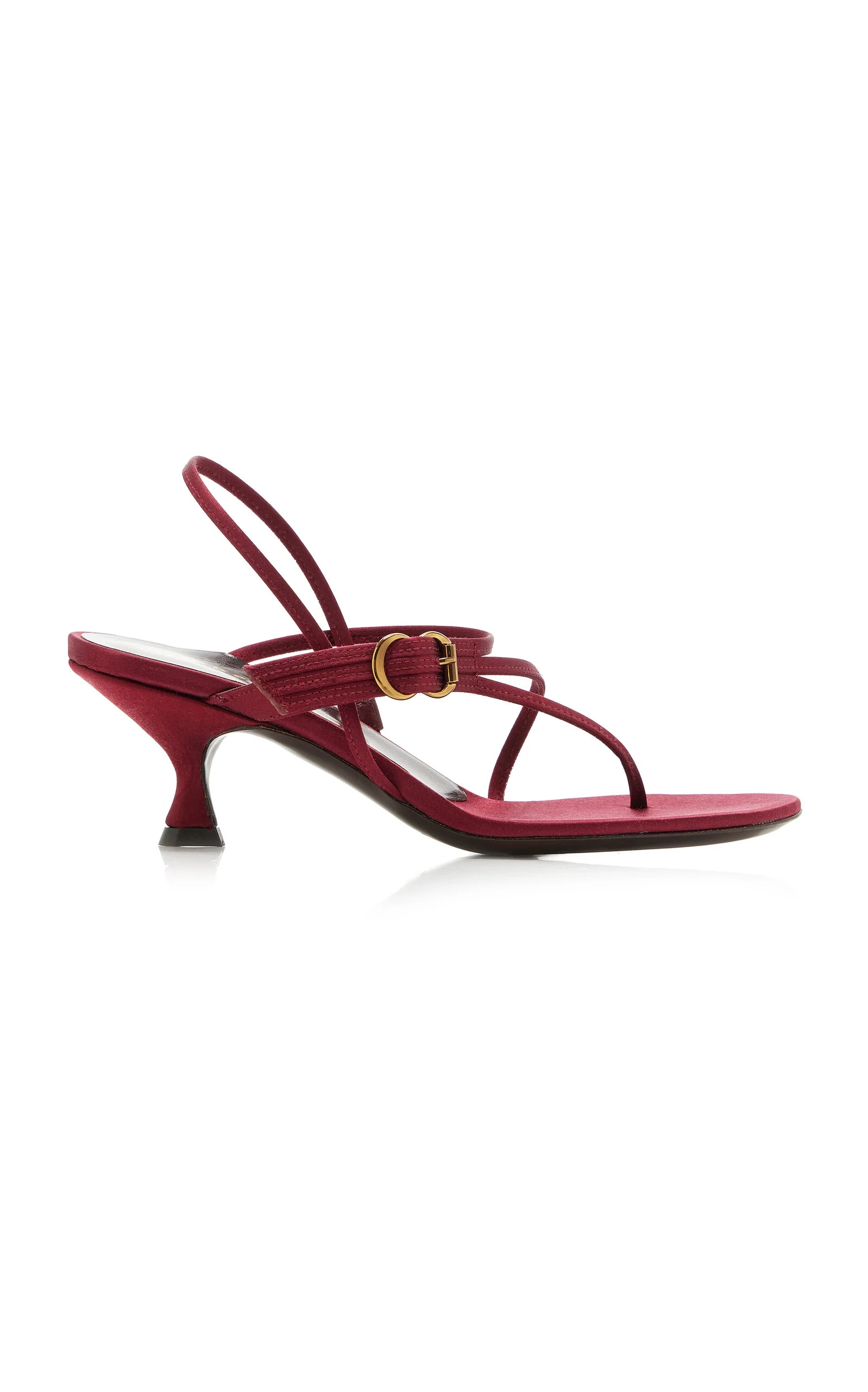 Starry-Eyed Satin Sandals burgundy - 1