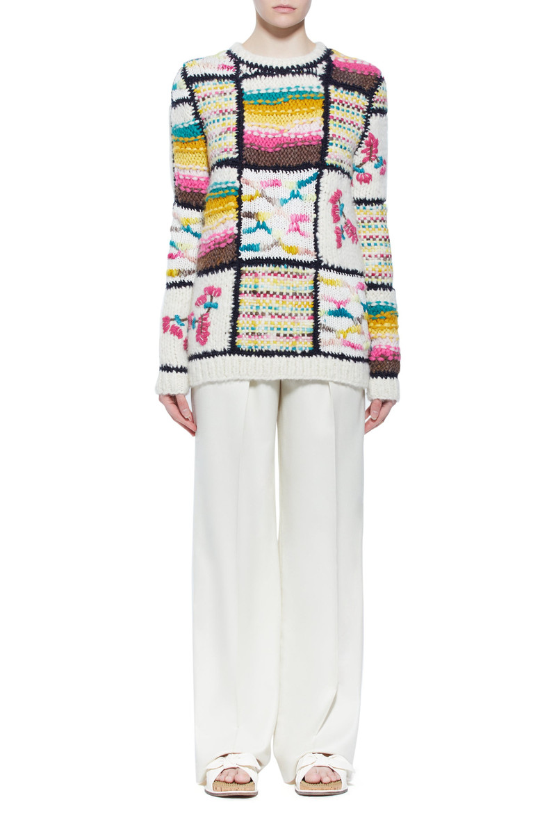 GABRIELA HEARST Lawrence Patchwork Sweater in Welfat Cashmere outlook