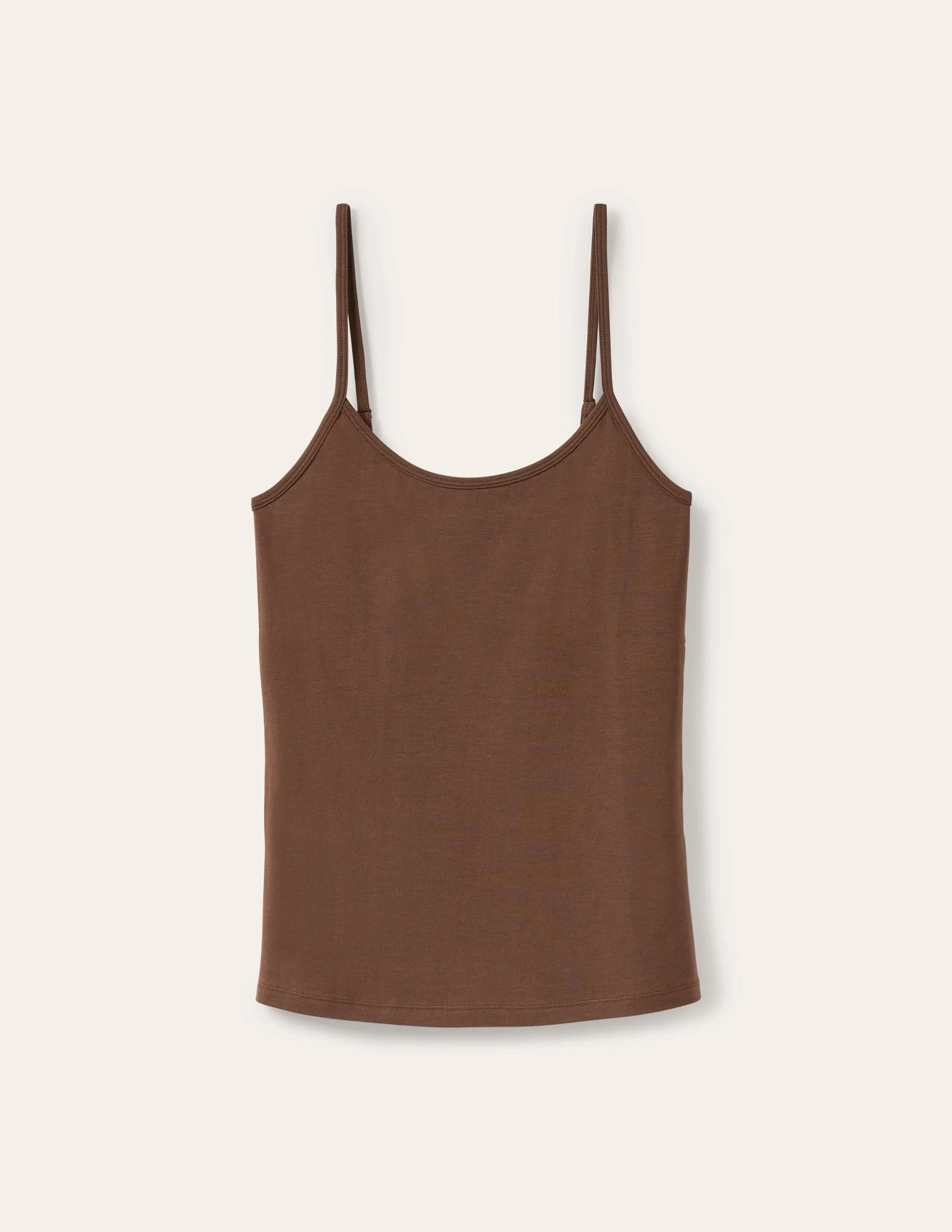 Plain Cami Top-Deep Brown - 1