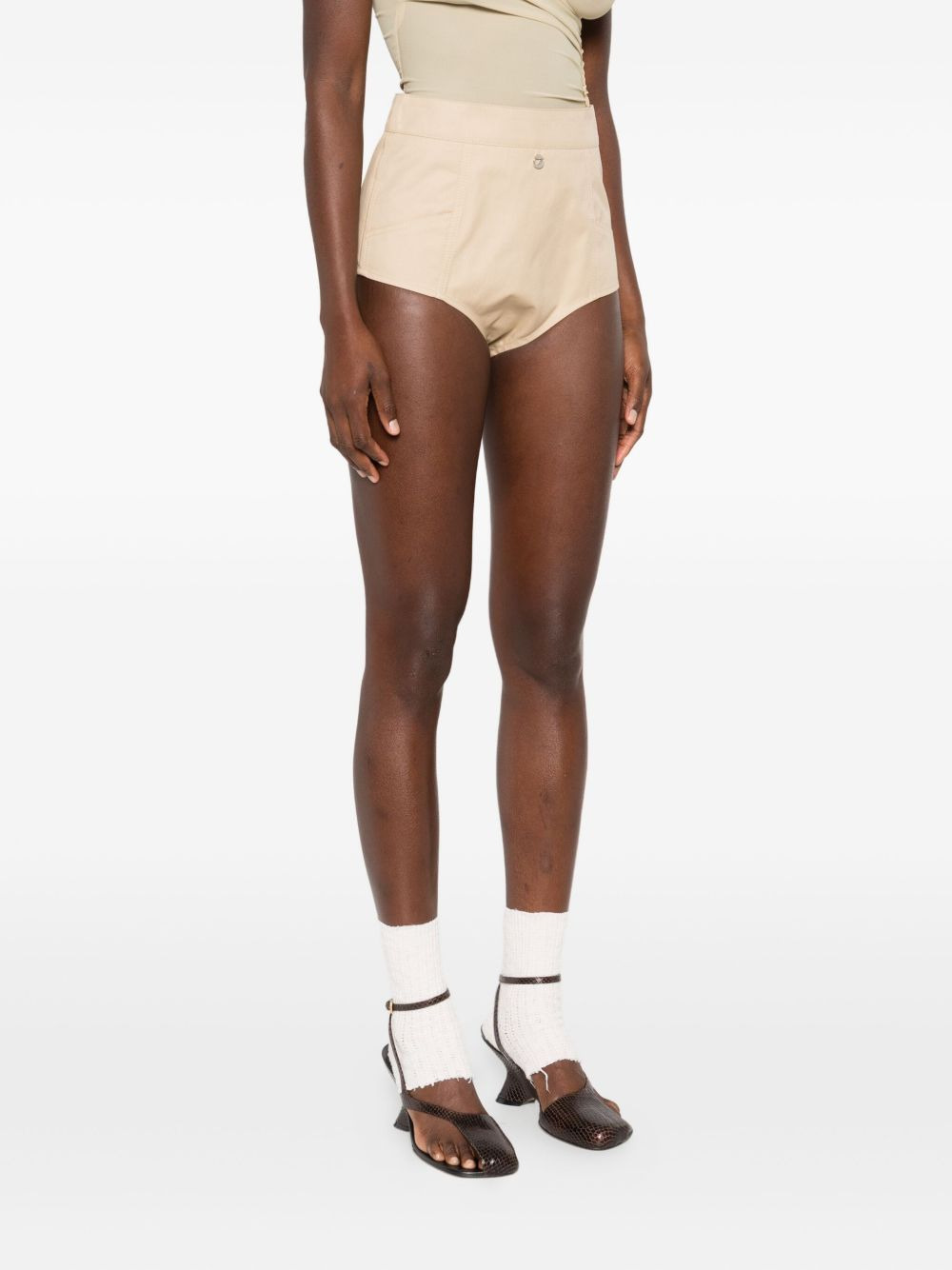high-waisted mini shorts - 3