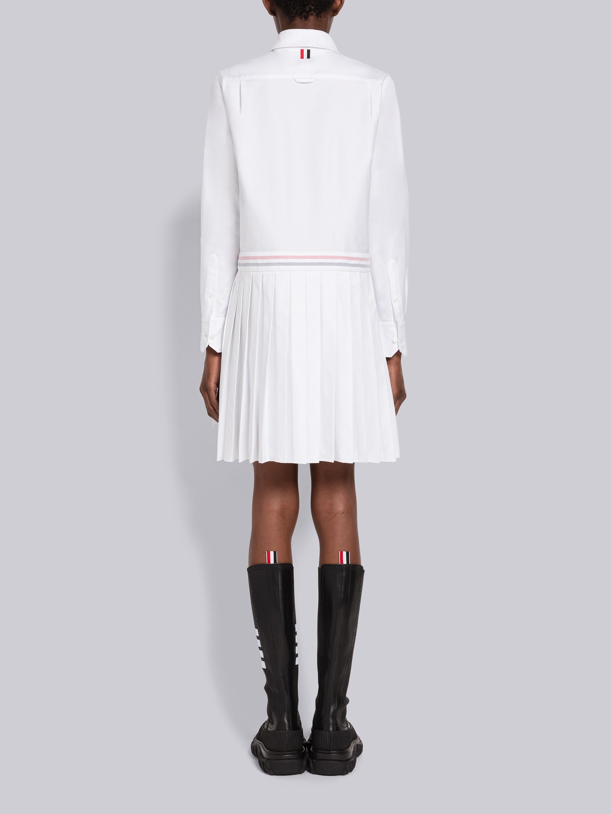 Oxford Half Pleated Shirtdress - 3