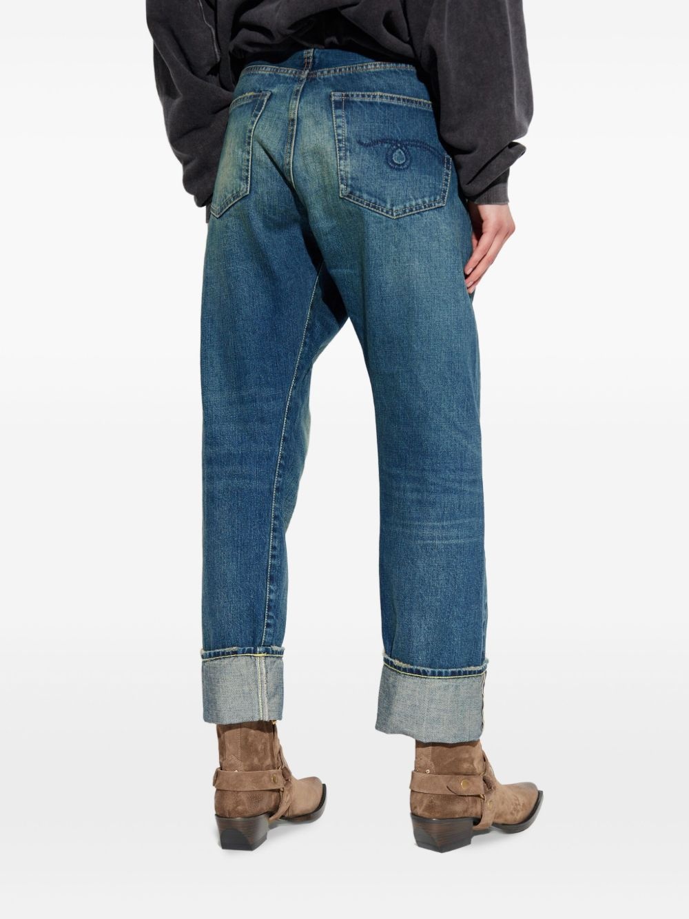 cross-waistband jeans - 4
