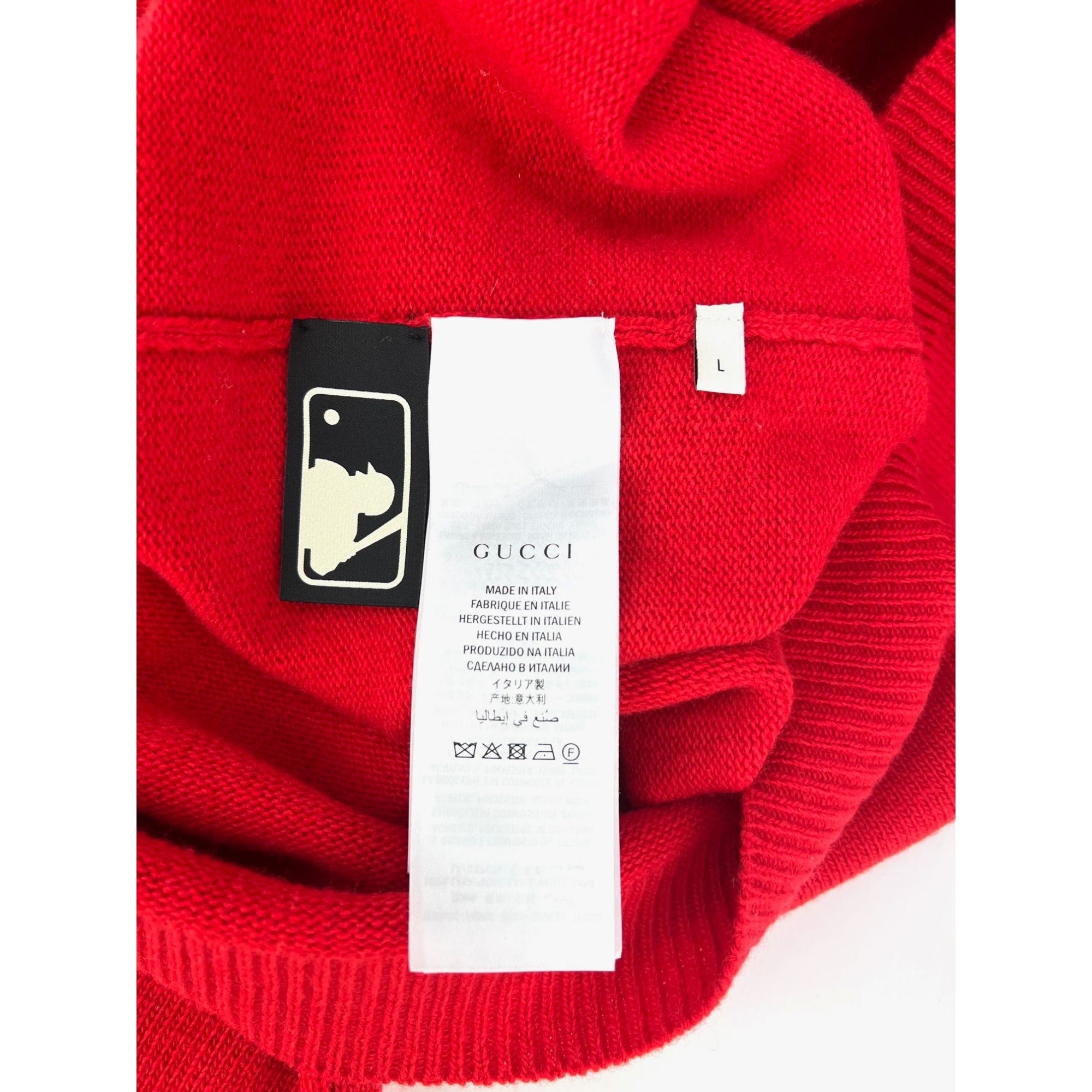 Gucci Womens NY Yankees Wool Red Sweater Pullover - 12