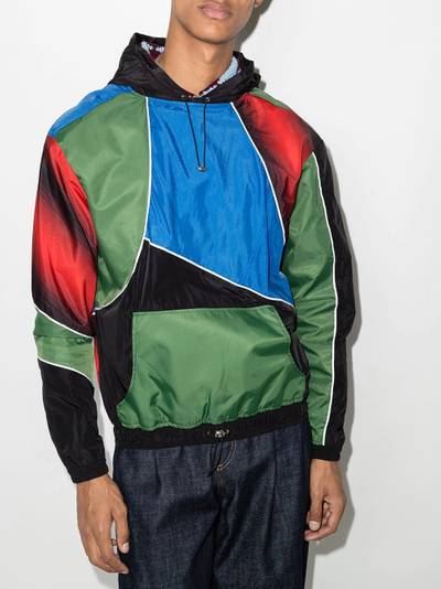 Ahluwalia patchwork drawstring hooded sweatshirt outlook