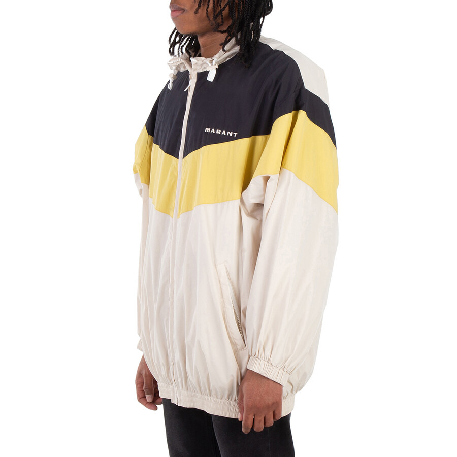 Isabel Marant Men's Yellow Brad Logo-Embroidered Jacket - 2