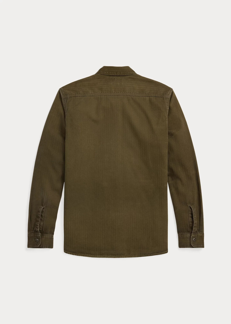 RRL by Ralph Lauren Garment-Dyed Herringbone Twill Workshirt outlook