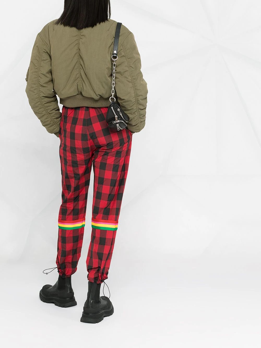 cropped logo-patch bomber jacket - 6