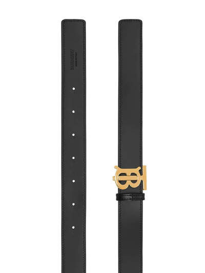 Burberry TB monogram plaque check belt outlook