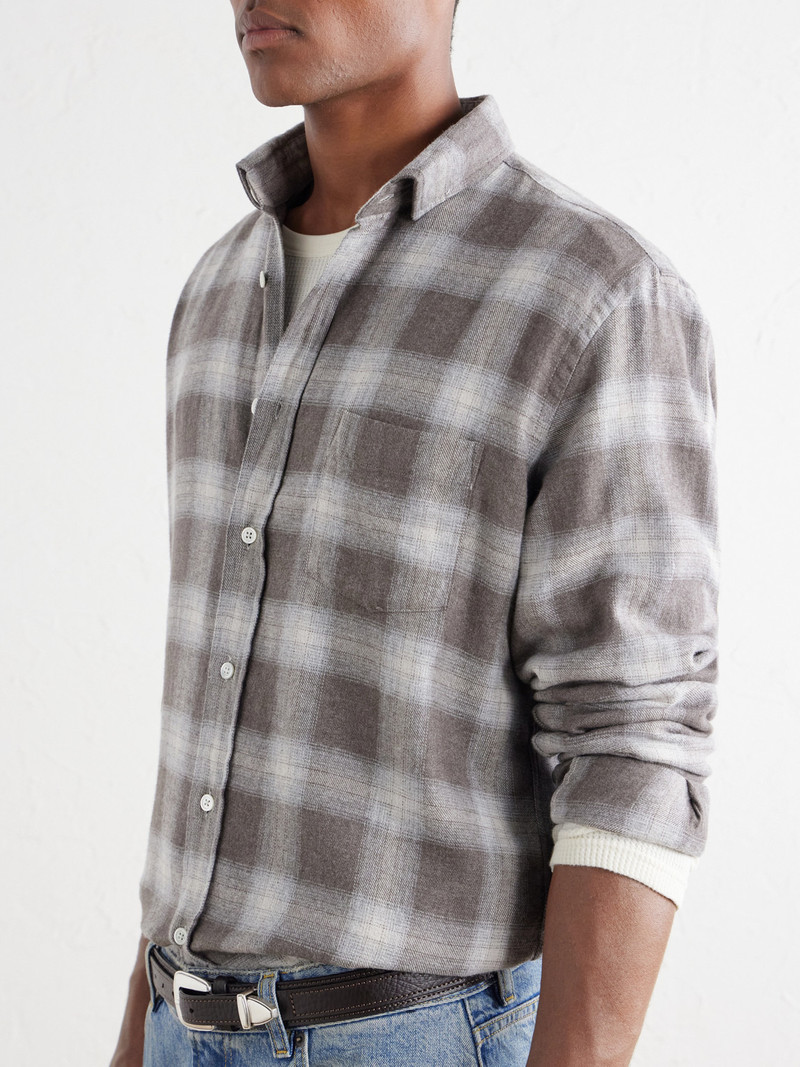 Paul Checked Cotton and Lyocell-Blend Flannel Shirt 5