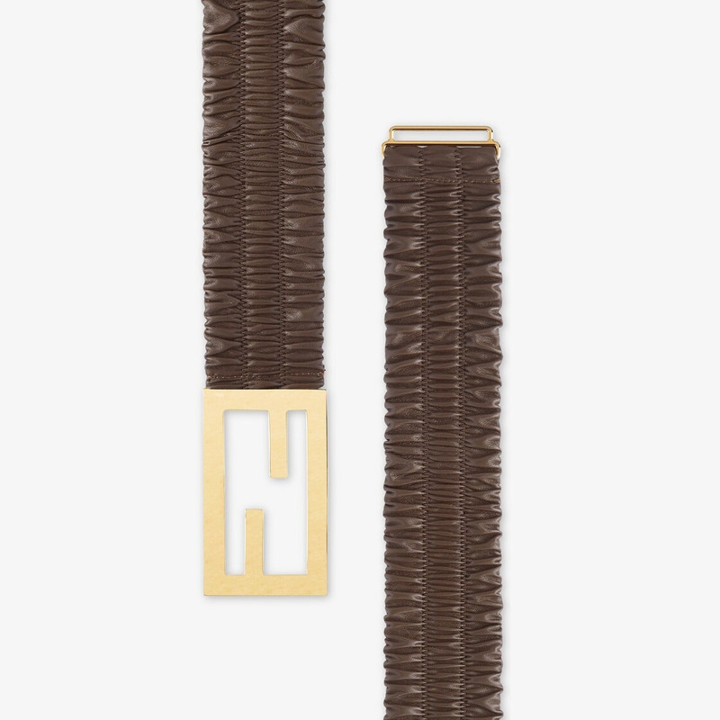 FENDI Dove gray nappa leather belt outlook