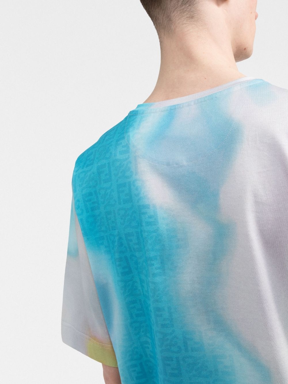 Fendi Earth monogram tie-dye print T-shirt - 5