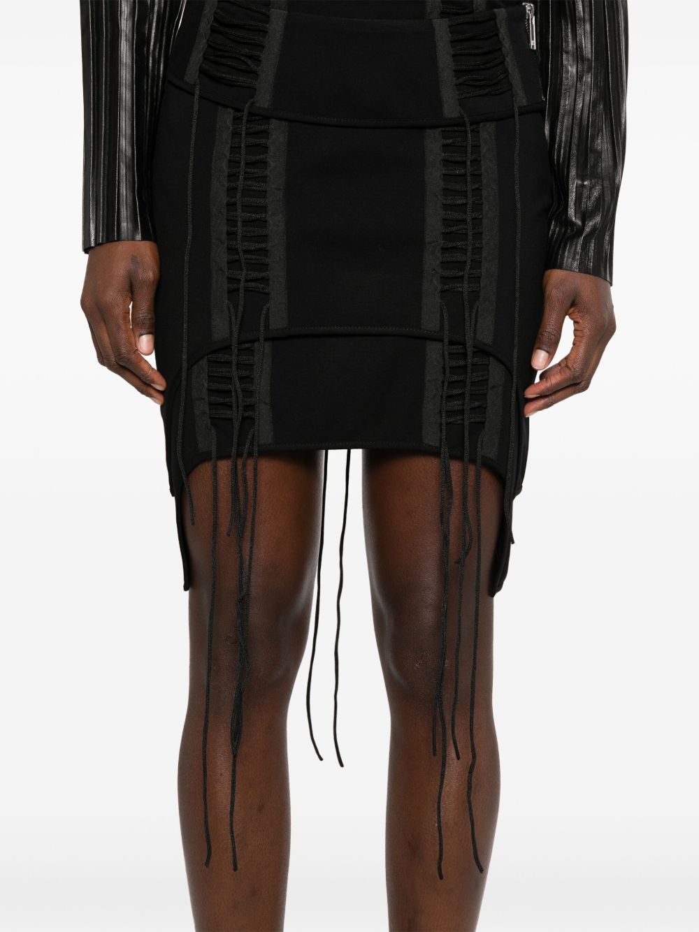 lace-up mini skirt - 5