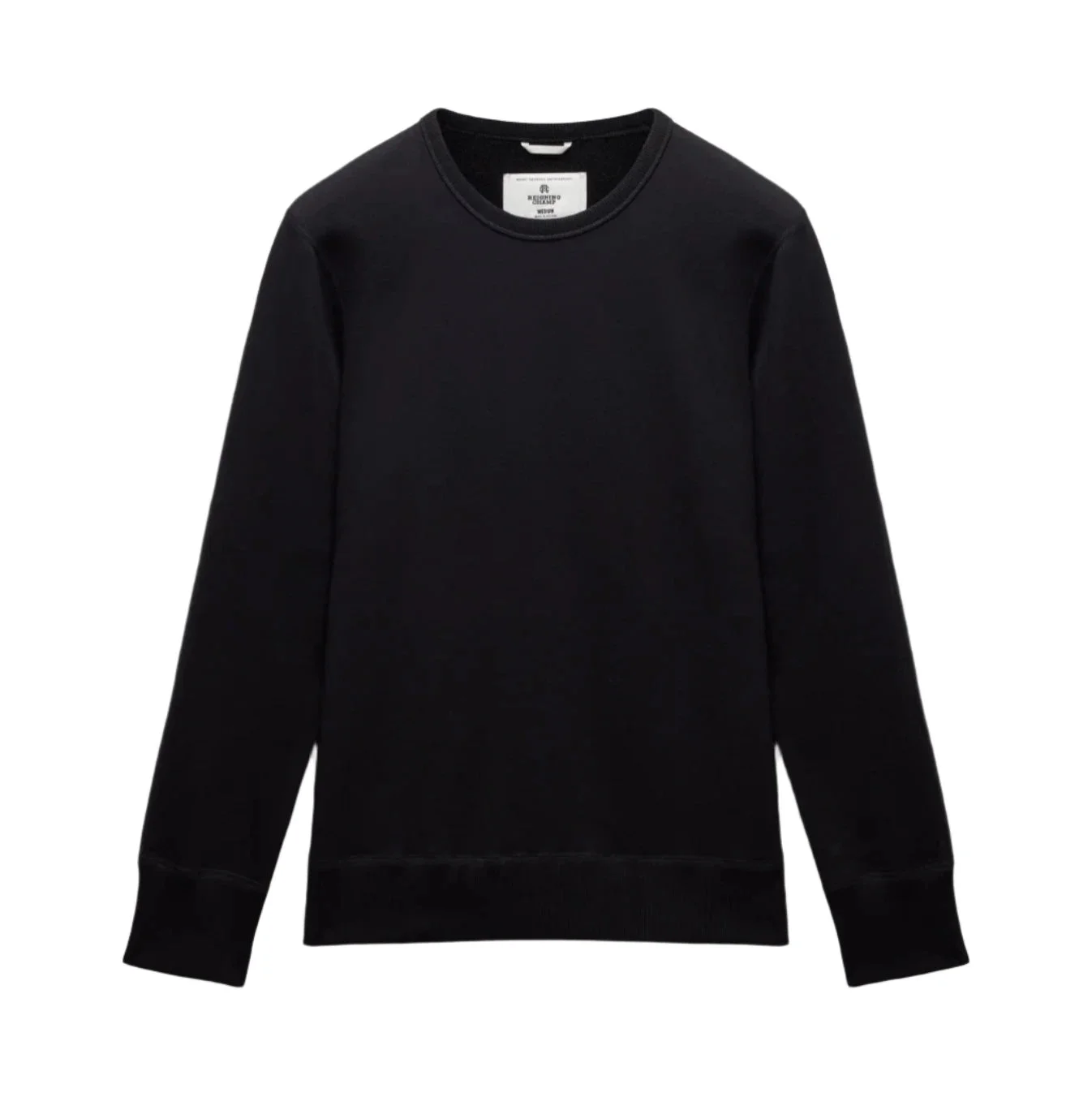 Midweight Terry Slim Crewneck Black - 1