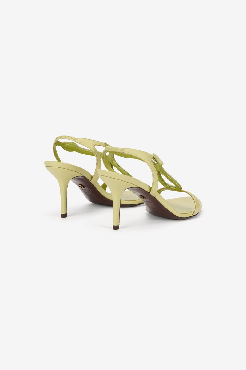 Roberto Cavalli Light Green Leather Pumps outlook