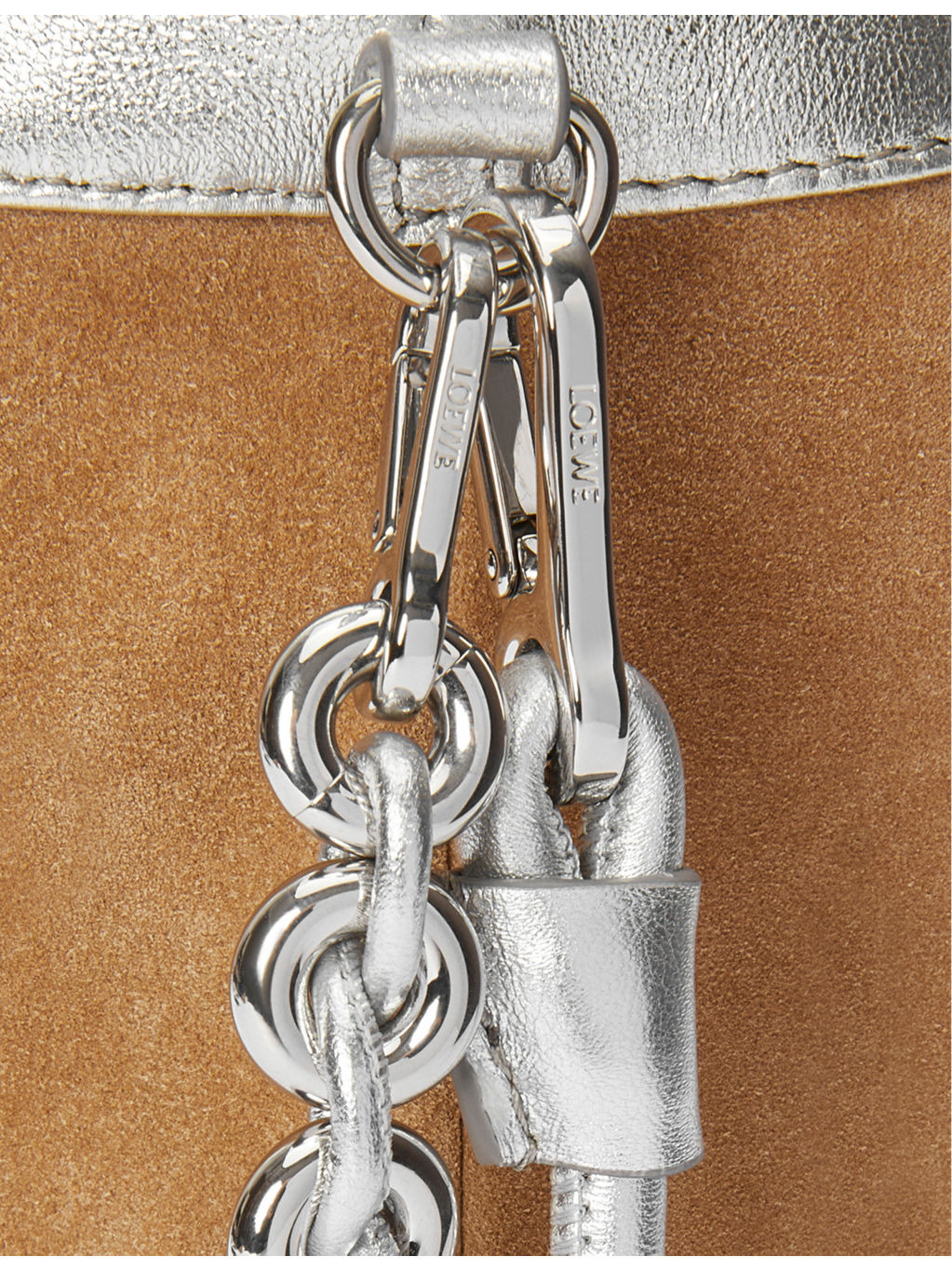 Flamenco Metallic medium leather shoulder bag - 5