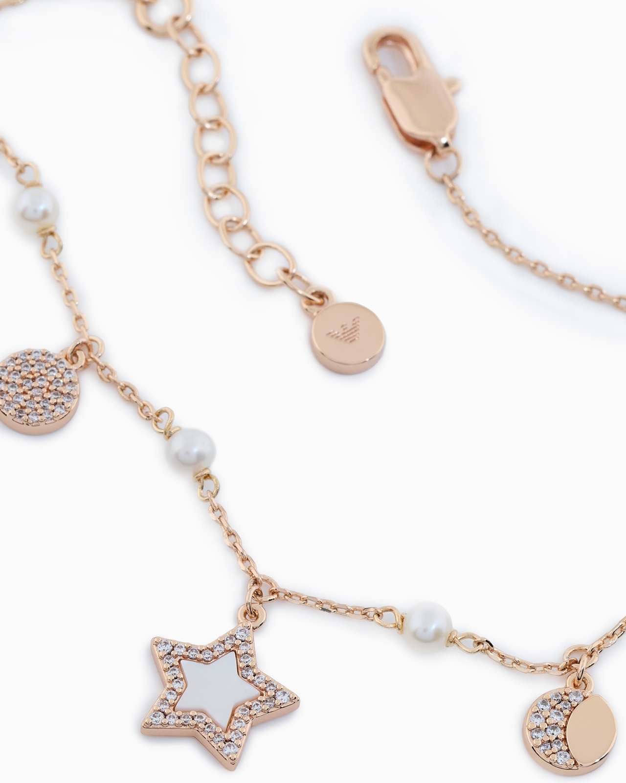ROSE GOLD-TONE BRASS STATION BRACELET - 3