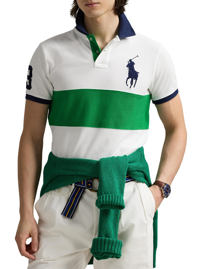 Men's Custom-Slim-Fit Polo Shirt - Cruise Green Multi 3