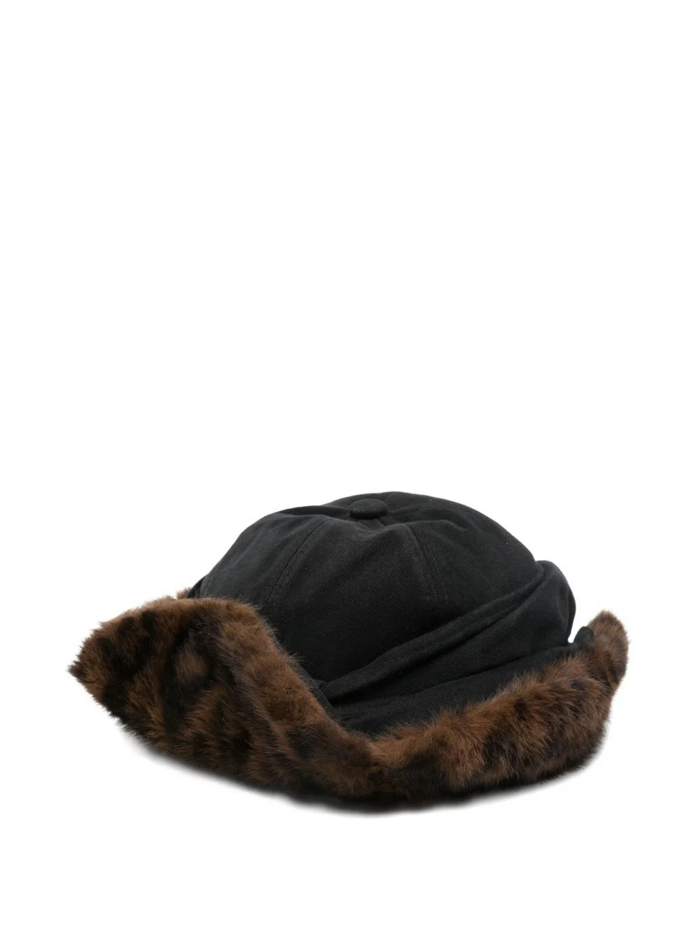 knot faux-fur trim cap - 1
