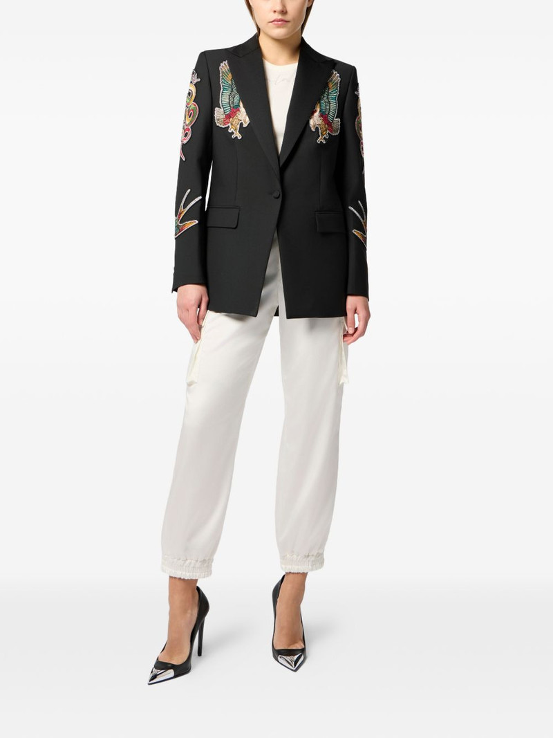 PHILIPP PLEIN buttoned embroidered blazer outlook