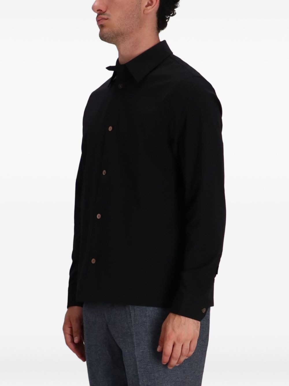 long-sleeve button-fastening shirt - 3