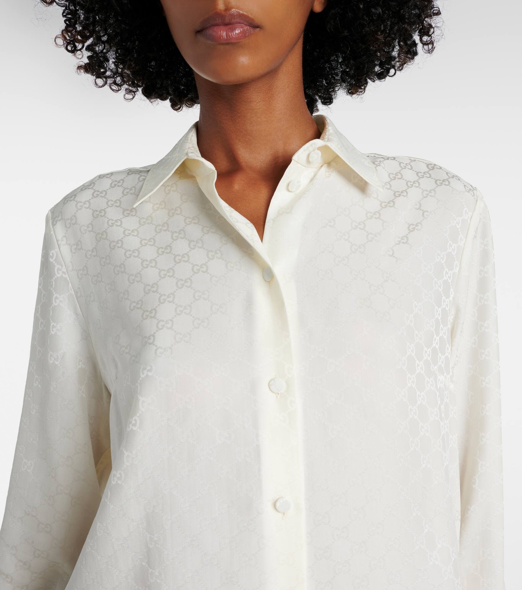 GG silk crêpe shirt - 4