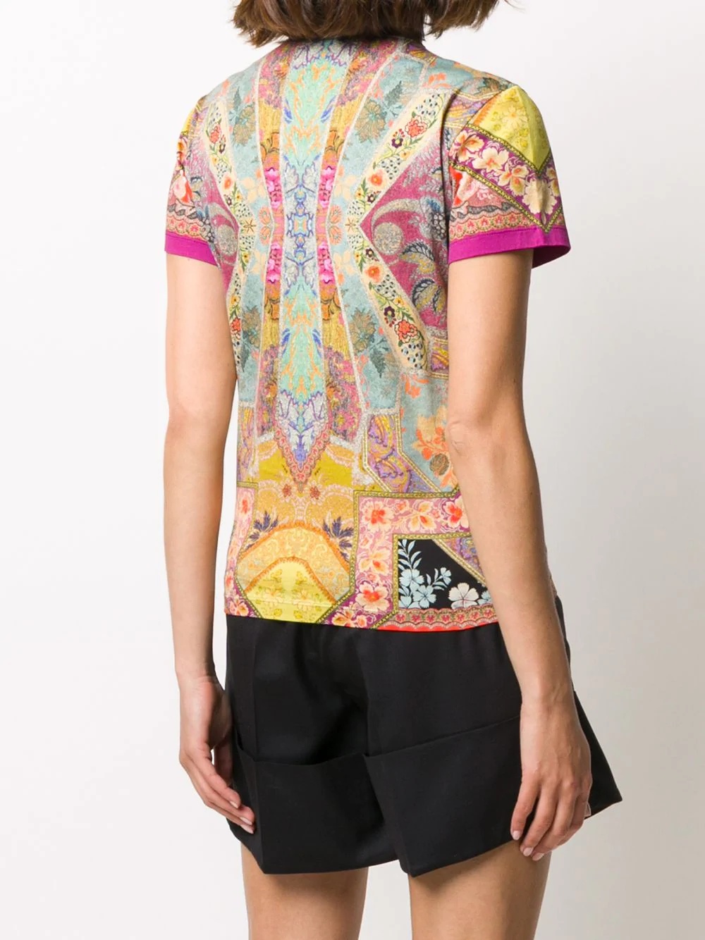 paisley print T-shirt - 4