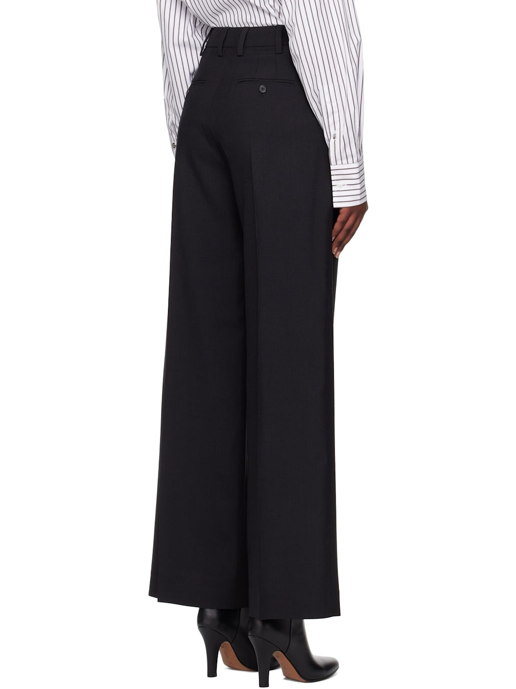 Black Darcey Wool Trousers - 3