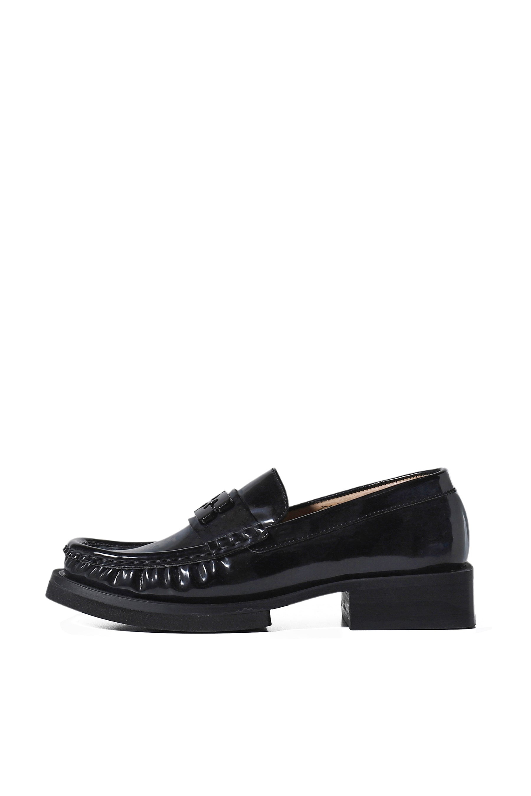BUTTERFLY LOGO MOCCASIN PATENT / BLK - 1
