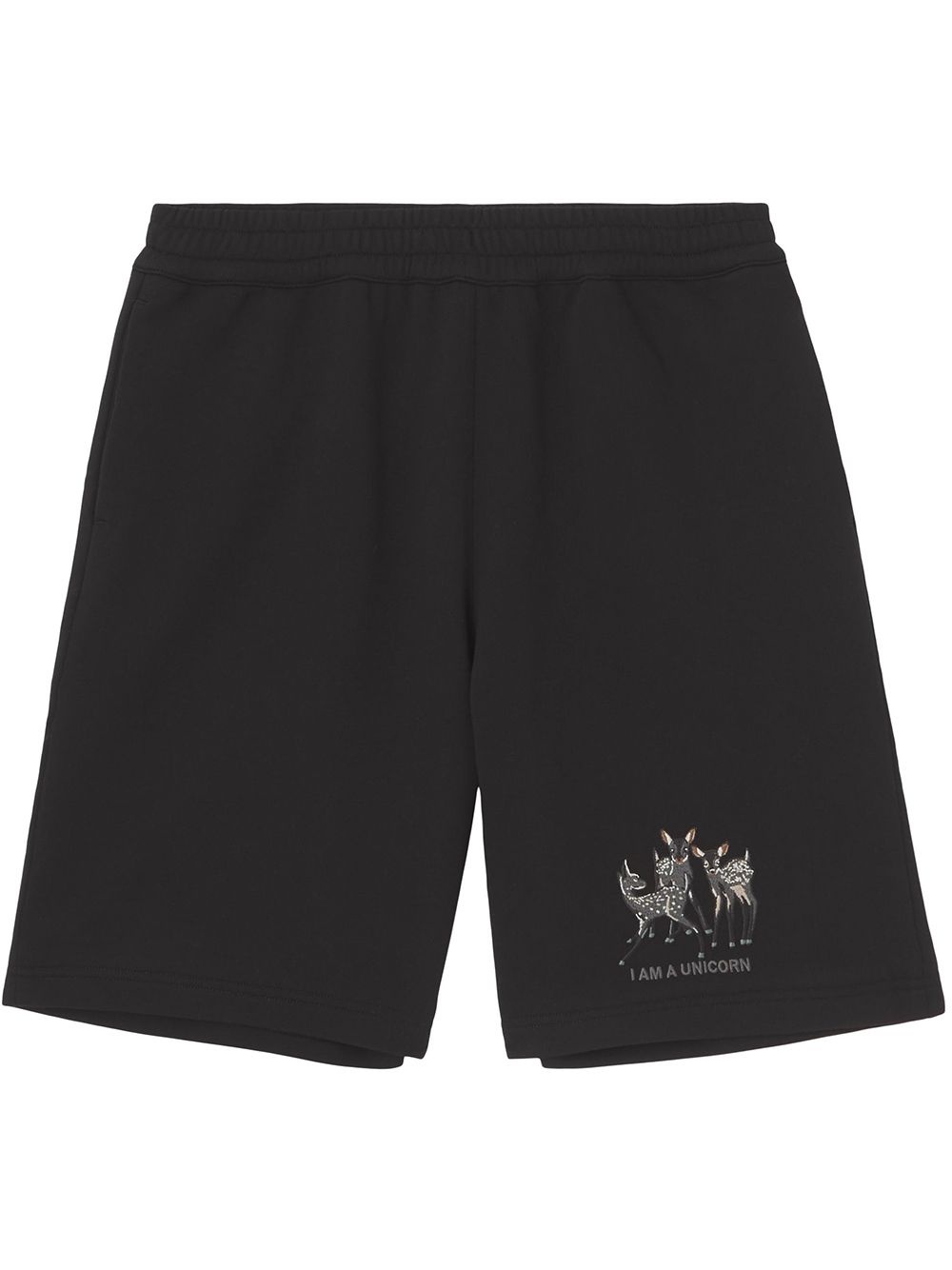 embroidered deer track shorts - 1