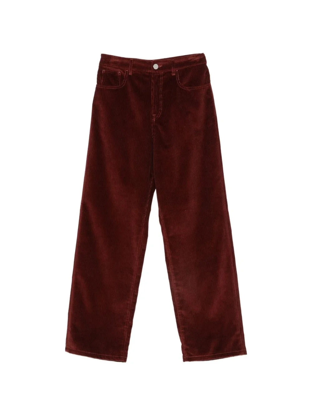 corduroy straight-leg trousers - 1