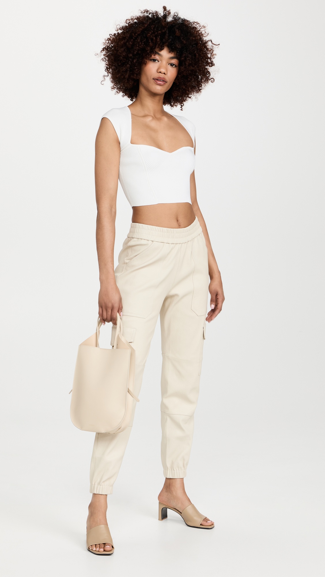 Abia Compact Rib Cropped Tee - 4