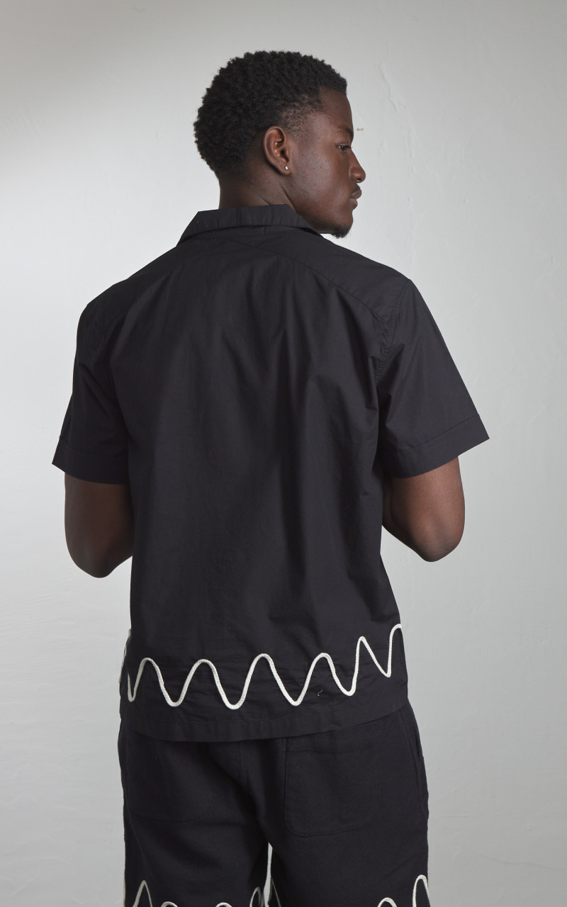 VACATION SHIRT SQUIGGLE BLACK - 5
