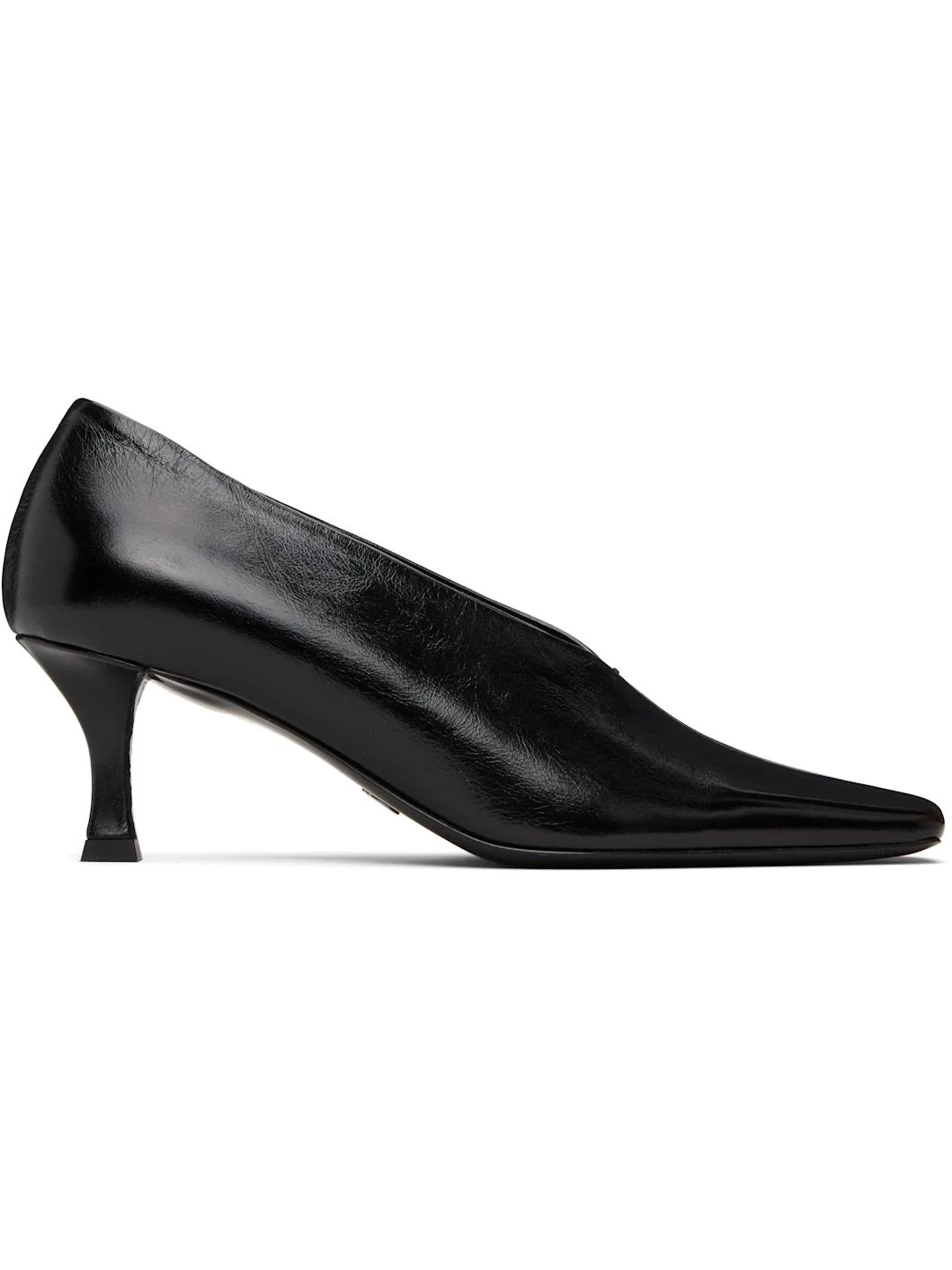 Black Trap Pump Heels - 1