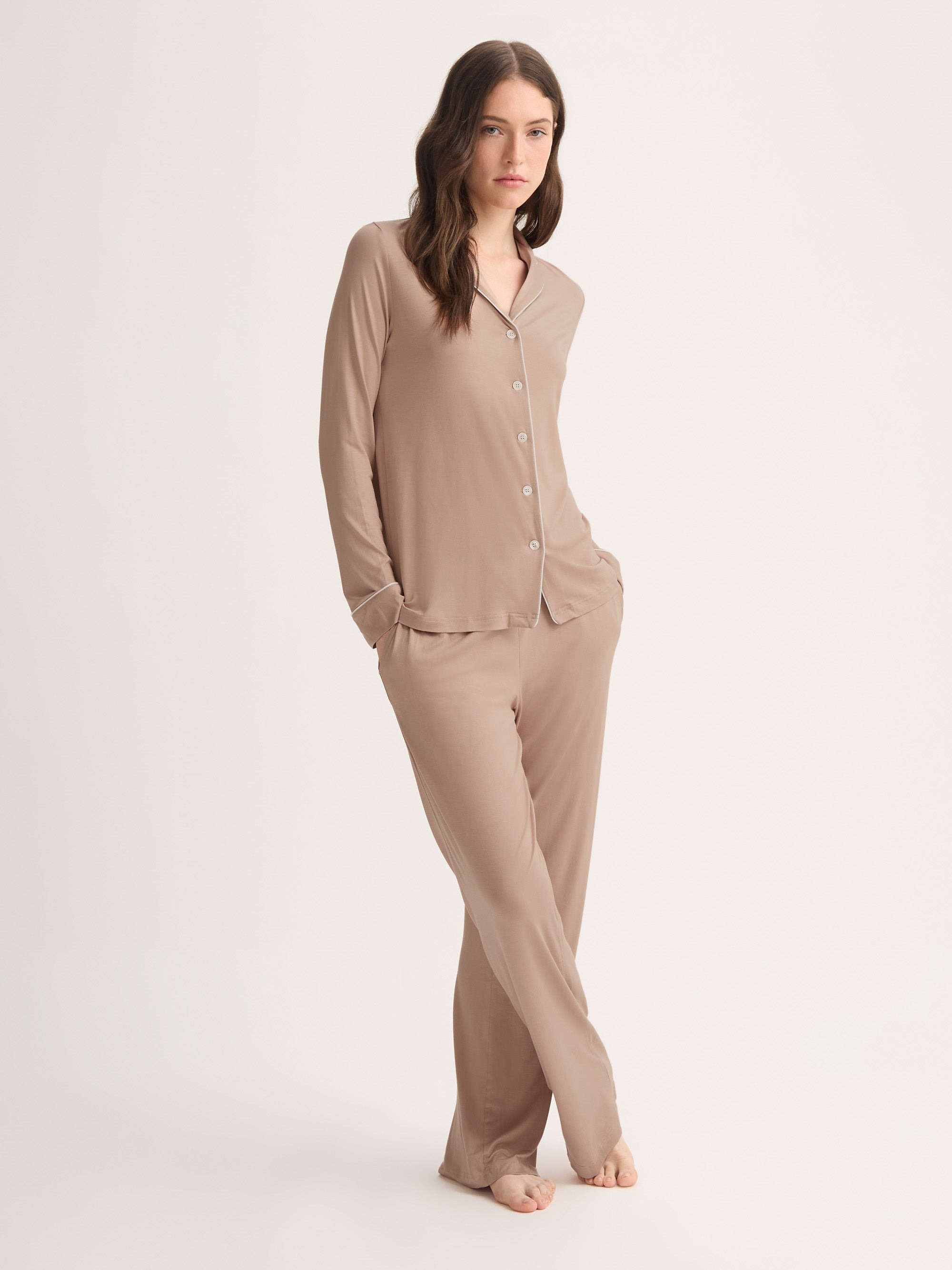 Women's Pajamas Lara Micro Modal Stretch Almond Blush - 2
