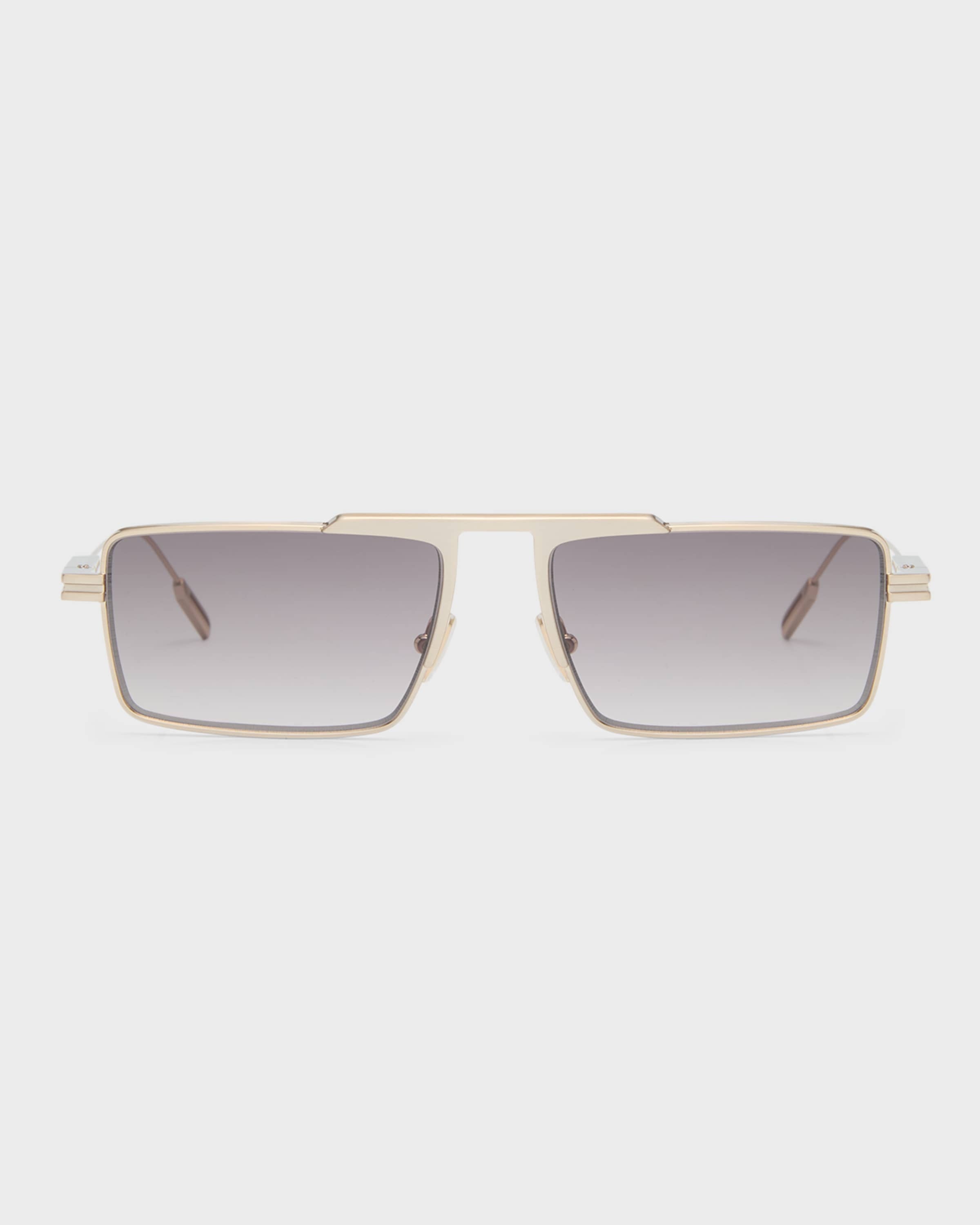 Men's EZ0233 Metal Rectangle Sunglasses - 4