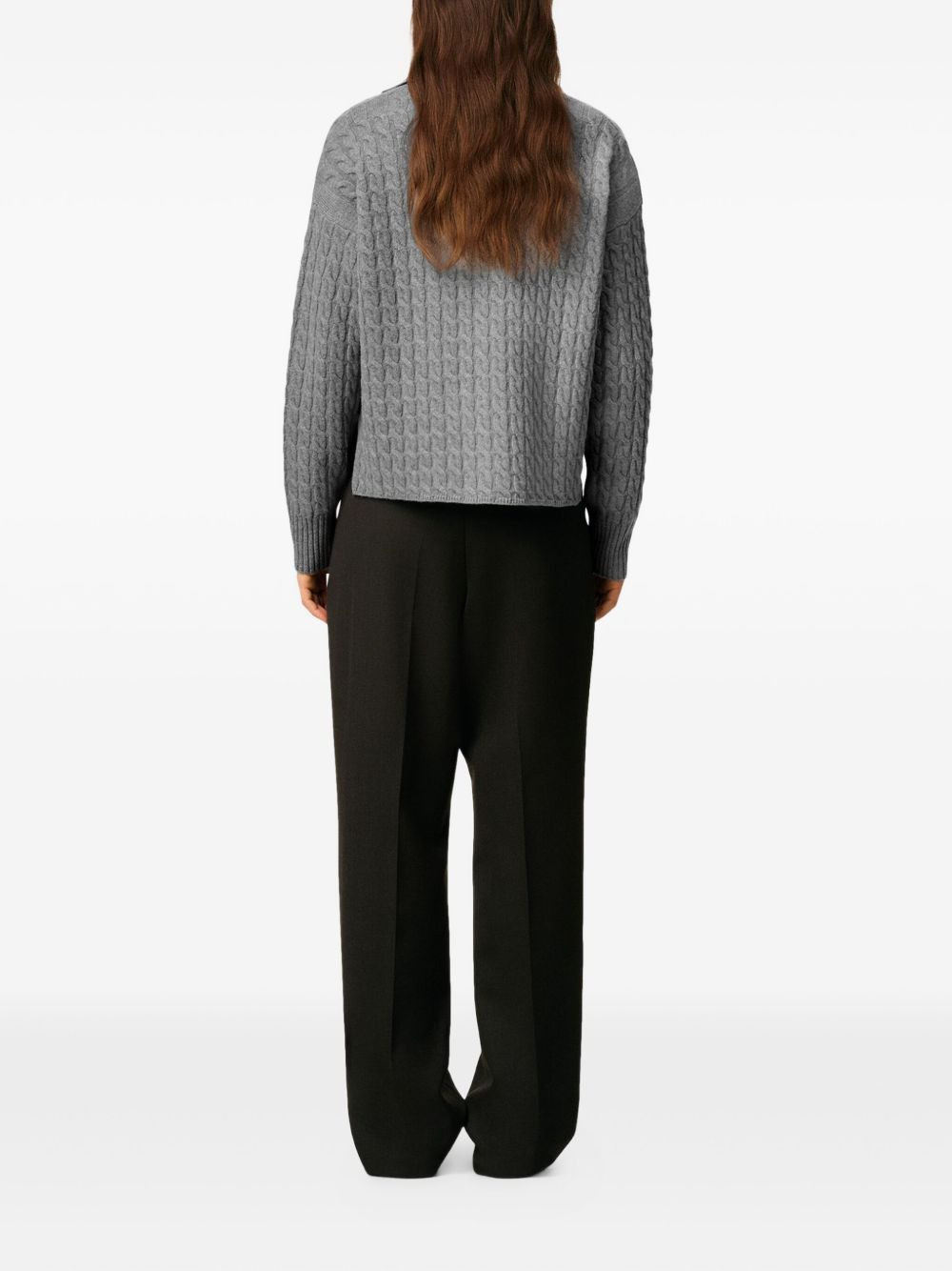 cable-knit wool polo shirt - 5