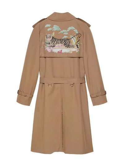 GUCCI Gucci Tiger trench coat outlook