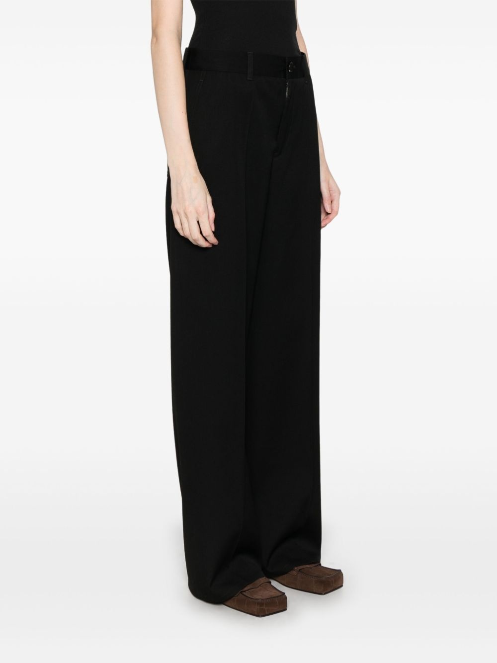 virgin-wool gabardine trousers - 3