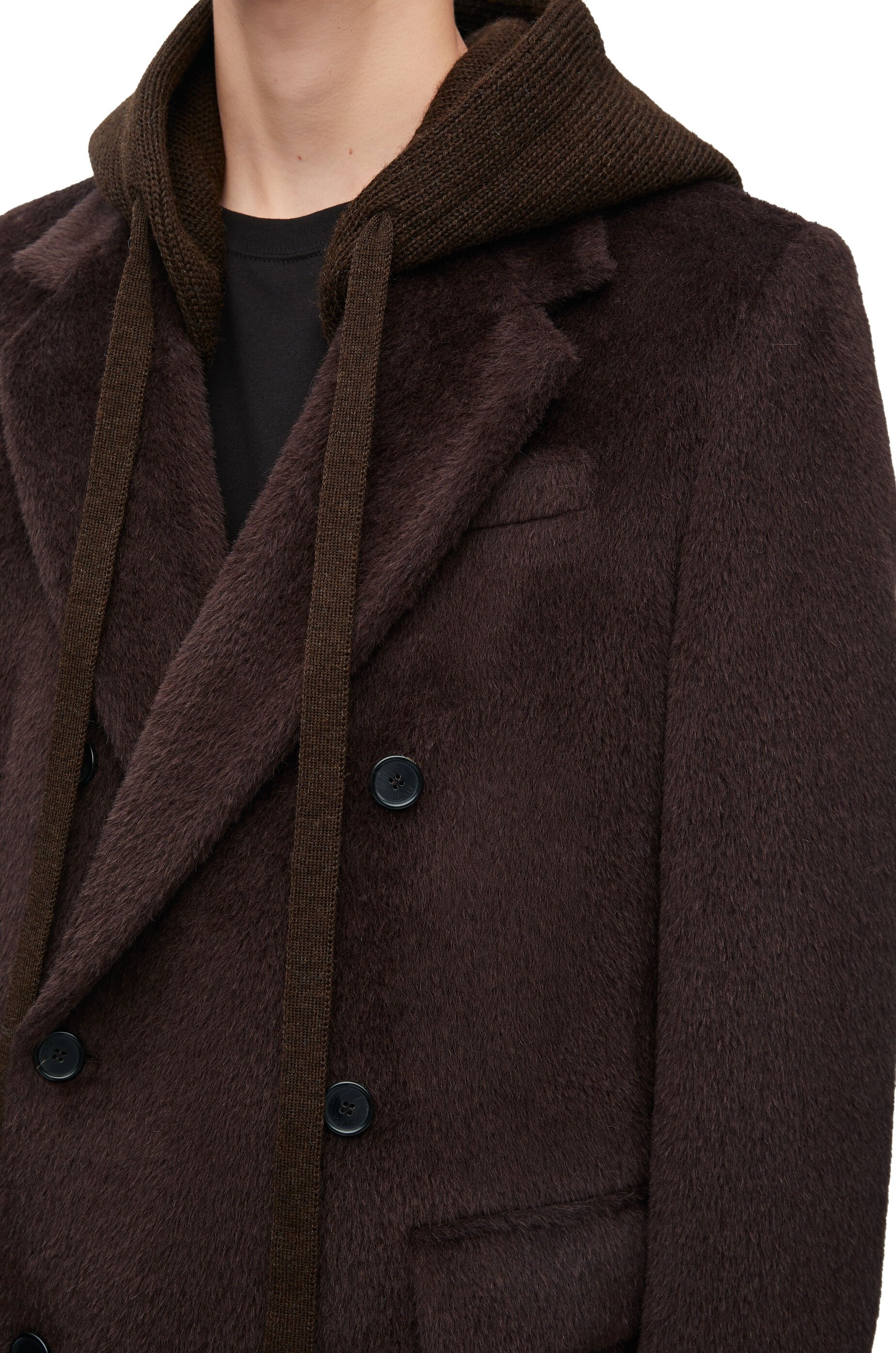 Hooded jacket in lama and wool - 5