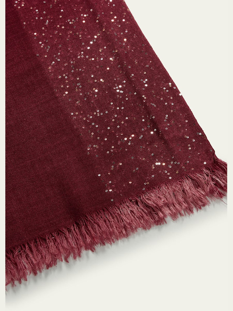 Faliero Sarti New Dania Ombre Sequined Wool Silk Scarf outlook