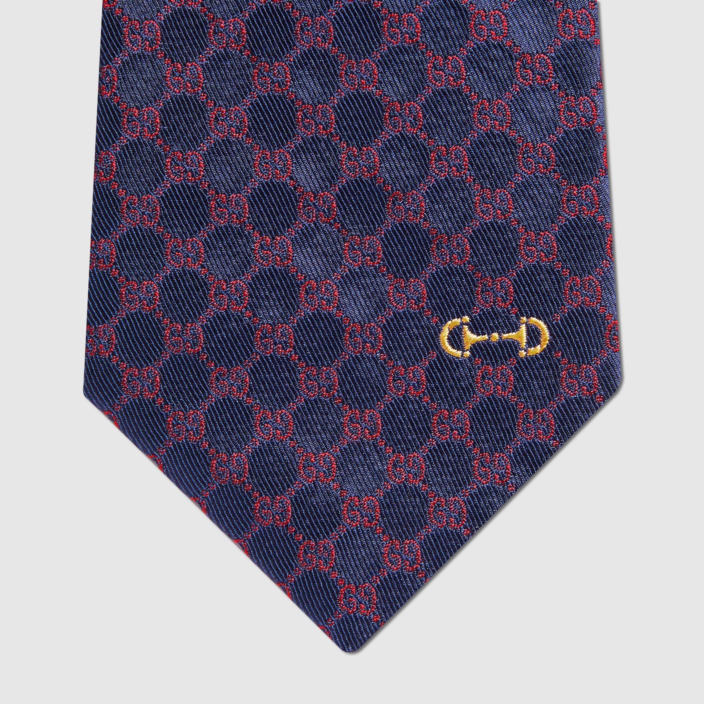 GG silk jacquard tie - 4