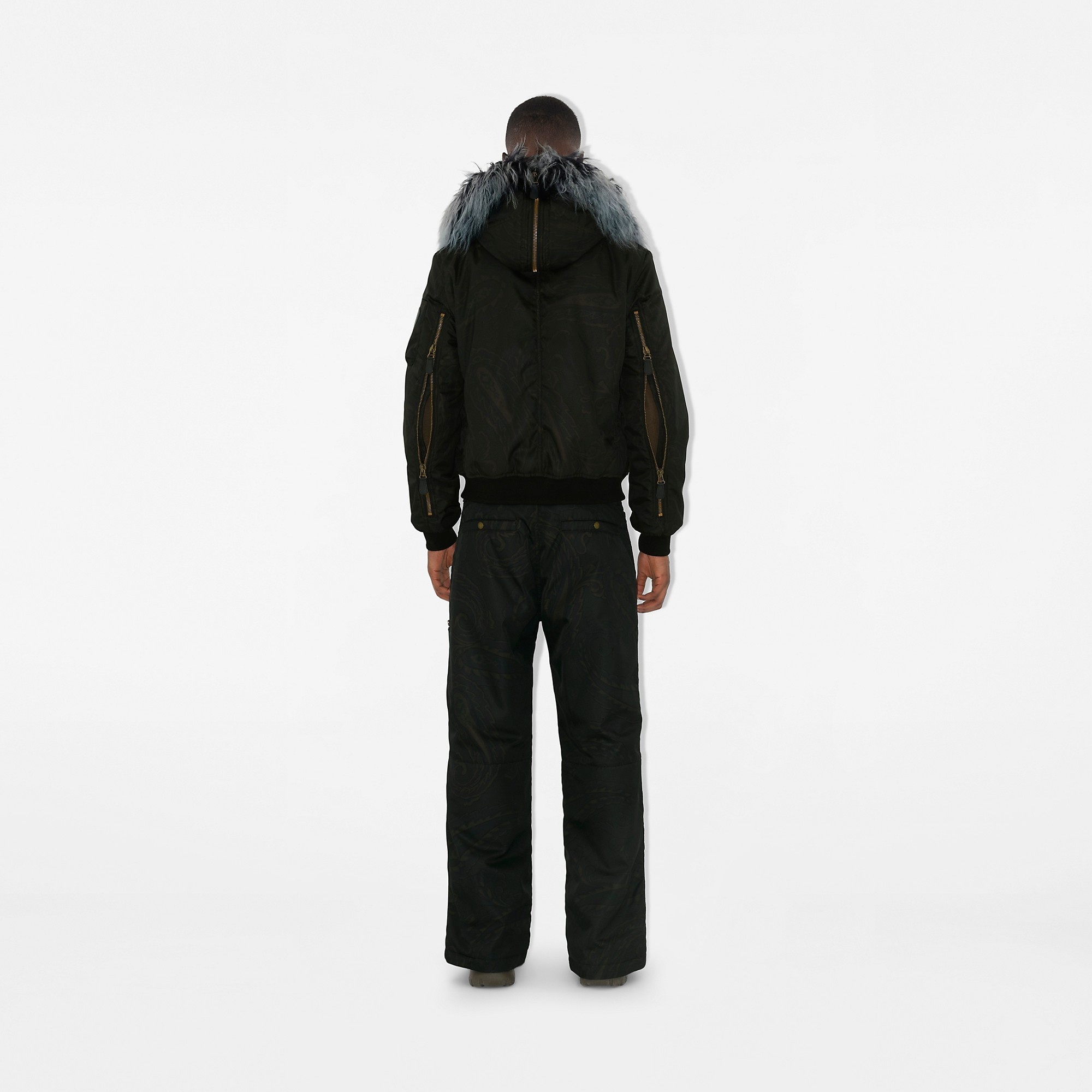 Paisley Nylon Zip Cargo Trousers - 4