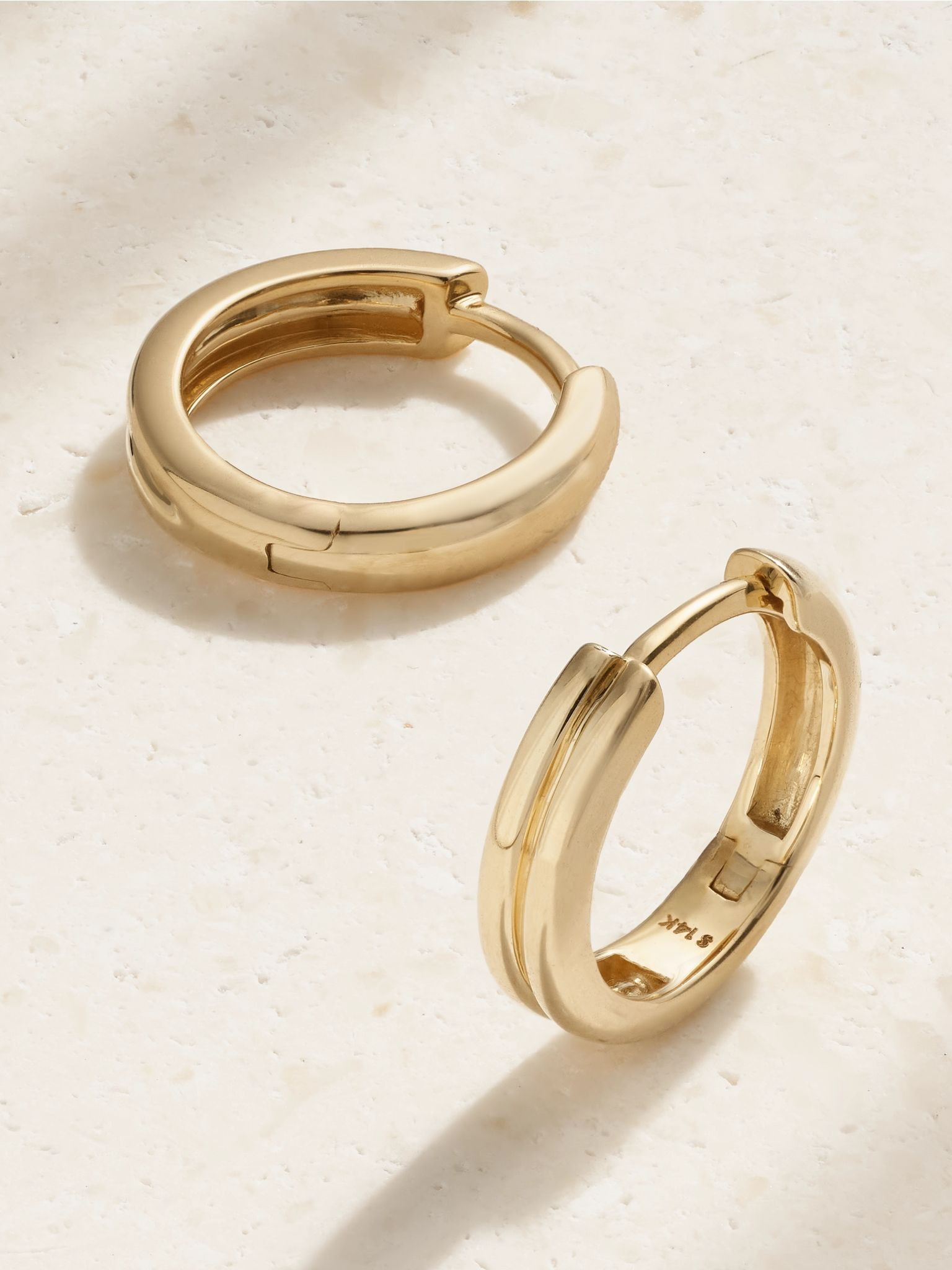 Essential 14-karat gold hoop earrings Gold - 3