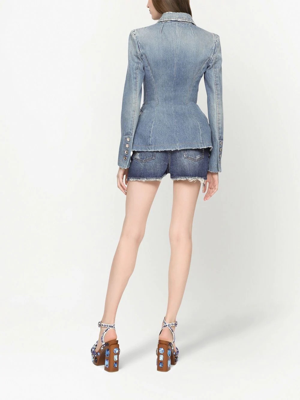 structured denim jacket - 4