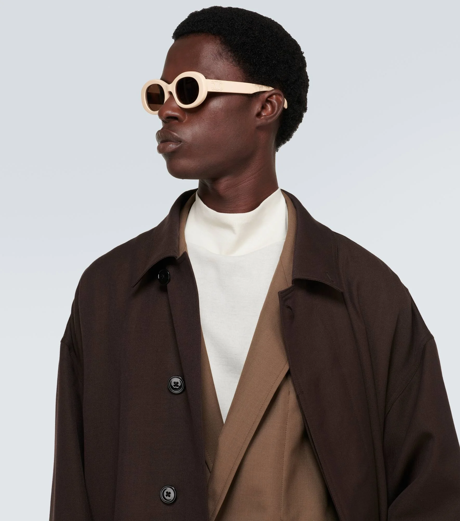 CELINE Triomphe 01 oval sunglasses | REVERSIBLE