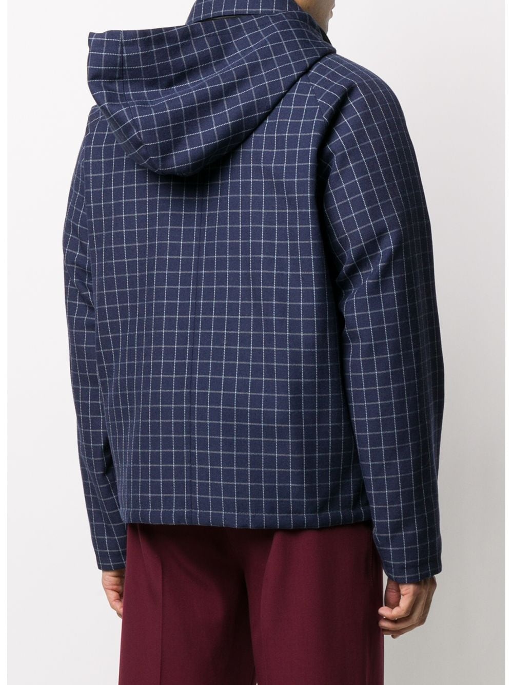 checked hooded jacket  - 4